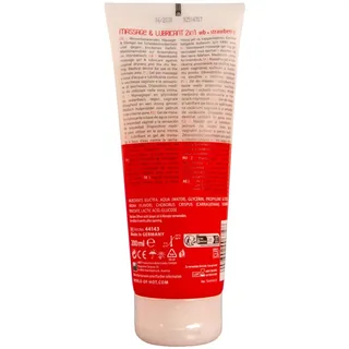 Gel de Massage et de Glisse 2 en 1 Fraise Hot vue 2