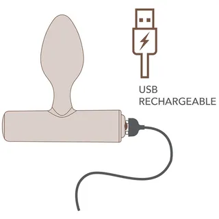 Plug Ogive Rechargeable Rocksoff - avec son échelle de taille