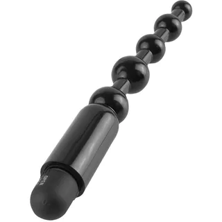 Chaîne de perles anales silicone noir, vibrante, autre vue 3